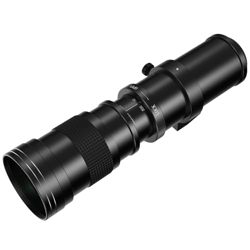 E 420-800mm F8.3 Telephoto Zoom Lens(MF)+ T-Mount for Sony a7 IV-III/ZV-E10/a7R V/a7C II/a7R IV/a7S III/a1/a9 III/a6400/a6100/a9 II/a7 II/a6000/NEX-6/NEX-5/Alpha-Manual Focus Mirrorless Cameras Lens 420-800mm For Sony E-mount