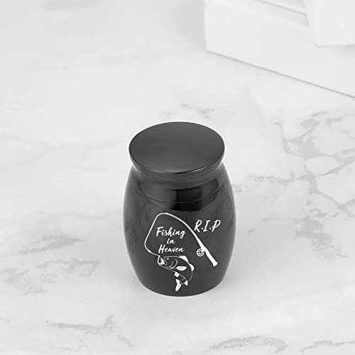 Cremation Urns for Ashes Fishing in Heaven Small Urns for Human Ashes Keepsake Decorative Urns Sharing Funeral Urn for Ashes (Fishing in Heaven)