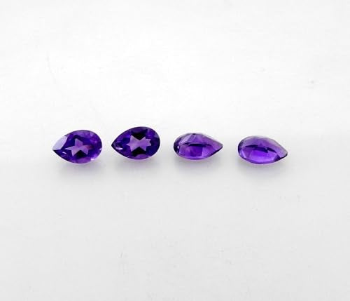 Natural Amethyst Citrine Garnet Iolite Peridot pear 4x6mm faceted brilliant cut AAA quality loose calibrated gemstones for jewelry making BOX 1–Amethyst Pear 4X6mm=4 Pcs