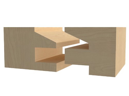 YONICO Cabinet Door Rail and Stile Router Bits Set 2 Bit Bevel 1/2-Inch Shank 12247
