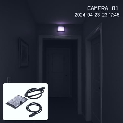 IR Infrared LED Board, 48 LED IR Spotlight 850 nm IR Lighting, DC12 V Infrared Illuminators, Infrared Light IR Board Module, for CCTV Security Camera Indoor