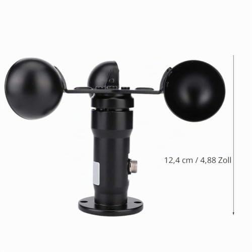 MAGT Wind Speed Sensor, Pulse Signal Output Aluminum Alloy Wind Speed Meter Practical Wind Gauge Anemometer 3 Cups