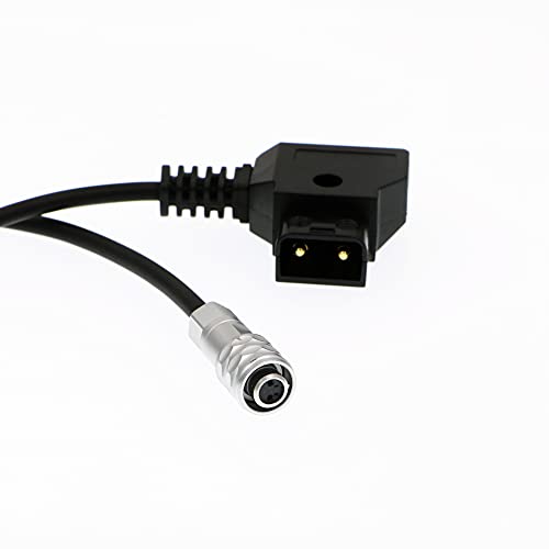 Uonecn Power Cable for Blackmagic Pocket Cinema Camera 4K and Gold Mount V Mount Battery Coiled Cable BMPCC 4K Weipu 2 pin Female to P Tap