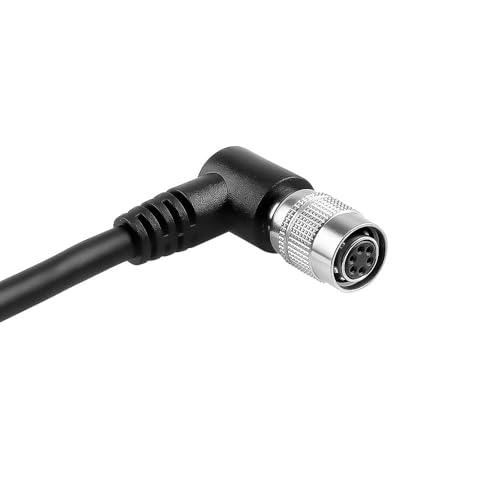 Uonecn HR10A-7P-6S Hirose 6 Pin Female to Open End Cable, Industrial Machine Vision Power I/O Trigger Cable, High Flex Shielded for Basler, Keyence, Cognex, Sony CCD, Hikvision, B-Type 16.4FT/5M Right angle 6 Pin B-Type