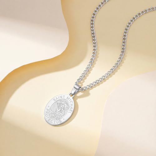 Dainty Cross Necklace for Women, 18K Gold Plated Crucifix Necklace Gift for Christian First Communion Confirmation Baptism Mother's Day silver