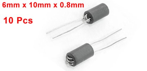 6mm x 10mm x 0.8mm Axial Lead 6 Channel Ferrite Beads Inductors 10 Pcs | 6 Channel