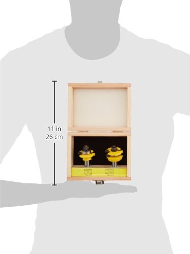 [Australia - AusPower] - YONICO Cabinet Door Rail and Stile Router Bits Set 2 Bit Shaker 1/2-Inch Shank 12249 Shaker - Up to 7/8" Stock - 1/2" Shank 