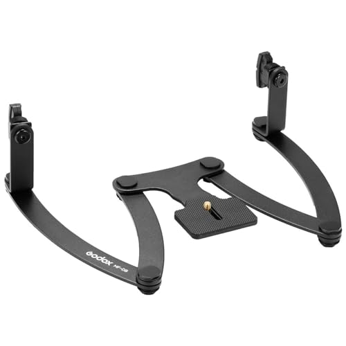 Godox MF12 Compact Camera Flash Bracket for Dental Flash System, Godox MF-DB Bracket for MF12 Flash Black