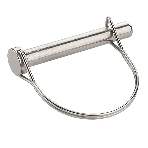 2 Pcs Large Pto Pin, Safety Coupler Pin 1/2" x 3-1/2"(12.6mm x 90mm), Full Marine Grade 316 Stainless Steel Heavy Duty Shaft Locking Pin