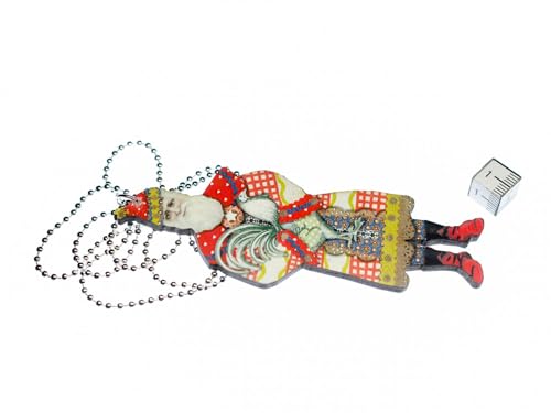 Miniblings Santa Claus Necklace 80Cm Wood Christmas Saint Nicholas