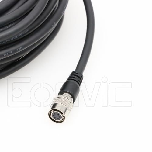 Hirose 6 Pin Female to Open End High Flex Twisted Power I/O Cable for Basler Sony AVT GIGE CCD Industrial Cameras 10M/32.8ft Straight