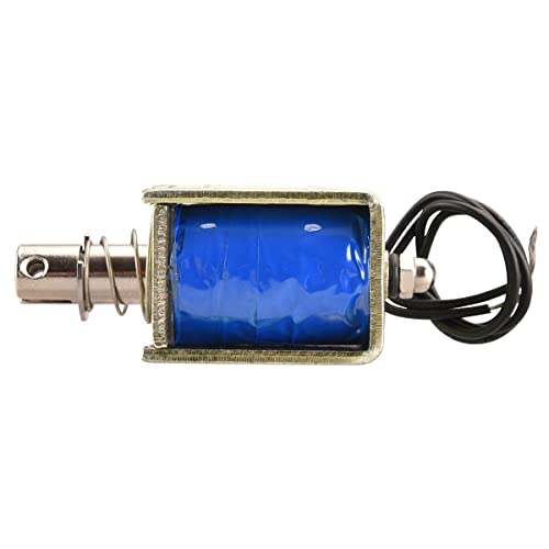 Hechen Solenoid Electromagnet, HS-1040B, DC12V 1.6A 25N, 10mm Hub, Push-Pull Door Lock with Open Frame