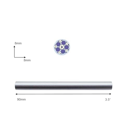 SICOCE 60mm purple mosaic pivot pin for knife scales, grips, hilt, and handle crafting