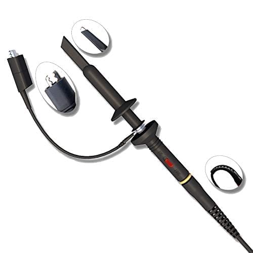 [Australia - AusPower] - Universal 100MHz Oscilloscope Probe & Complete Accessories Kit – Includes BNC to Minigrabber Test Leads, Clip Probes (10-Piece Set, Black) 