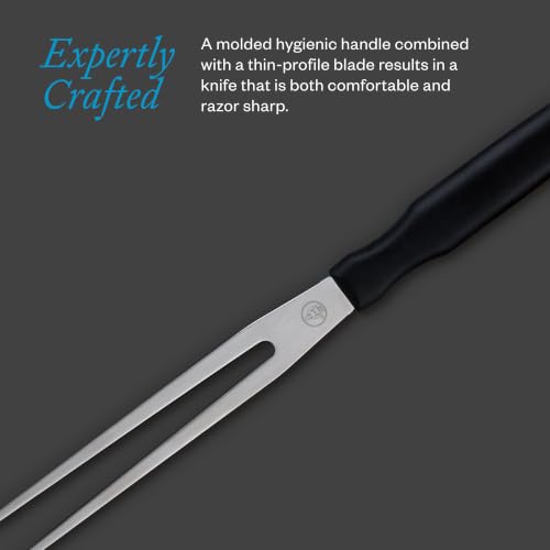 Messermeister Pro Series 7” Straight Carving Fork - German X50 Stainless Steel & NSF-Approved PolyFibre Handle - Rust Resistant & Easy to Maintain - Made in Portugal