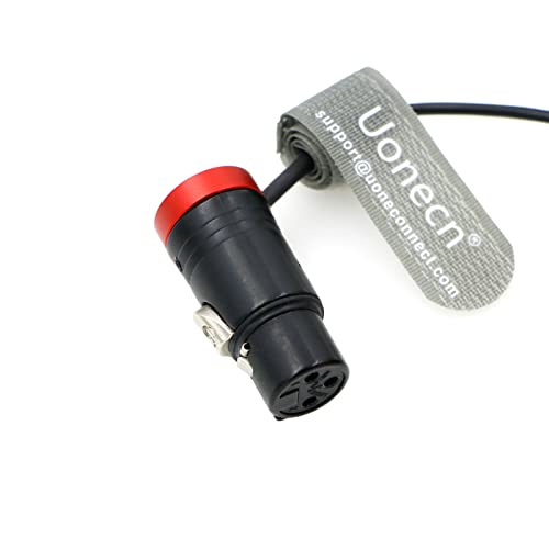 Uonecn Low-Profile 3 Pin Mini XLR TA3M Male to XLR 3 Pin Female Audio Cable for Canon C70, BMPCC 4K 6K Pro Camera Video Assist 36cm.
