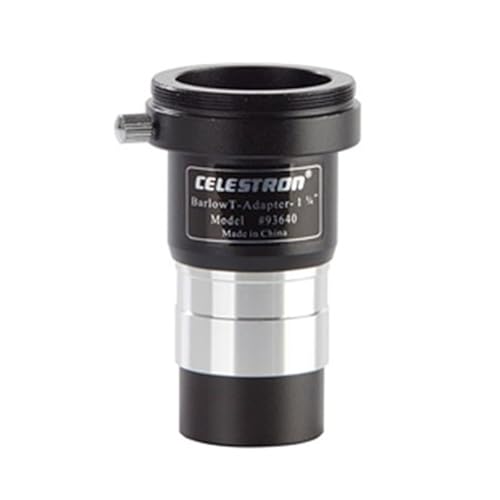 Celestron Universal 1.25" T-Adapter & 2X Barlow Lens for Telescopes