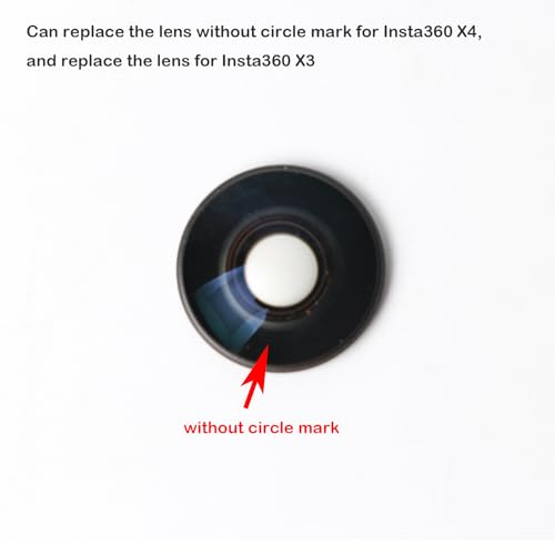 Replacement Camera Lens for Insta360 X4 Action Camera Repair Part Accessories without circle mark, 2pcs