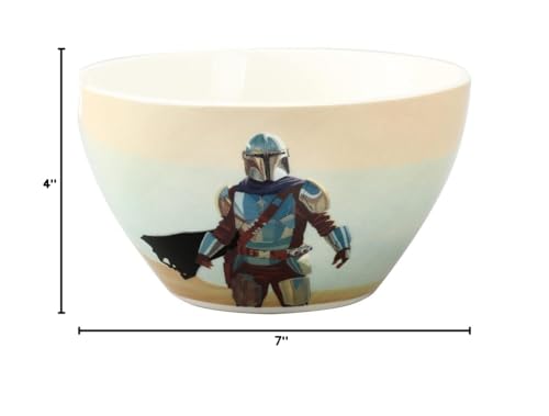 Star Wars The Mandalorian Ceramic Ramen Noodle Bowl with Chopsticks
