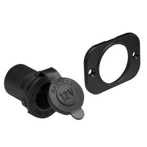 Marinco 12V USB Chargers, Receptacles and Plugs Black 12V Socket