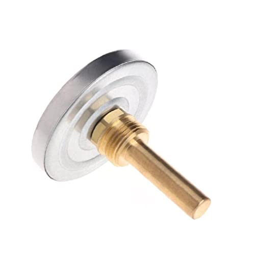 zalati Thermometer with 63mm Dial Horizontal Aluminum Temperature Meter for Liquid Water Oil Tank