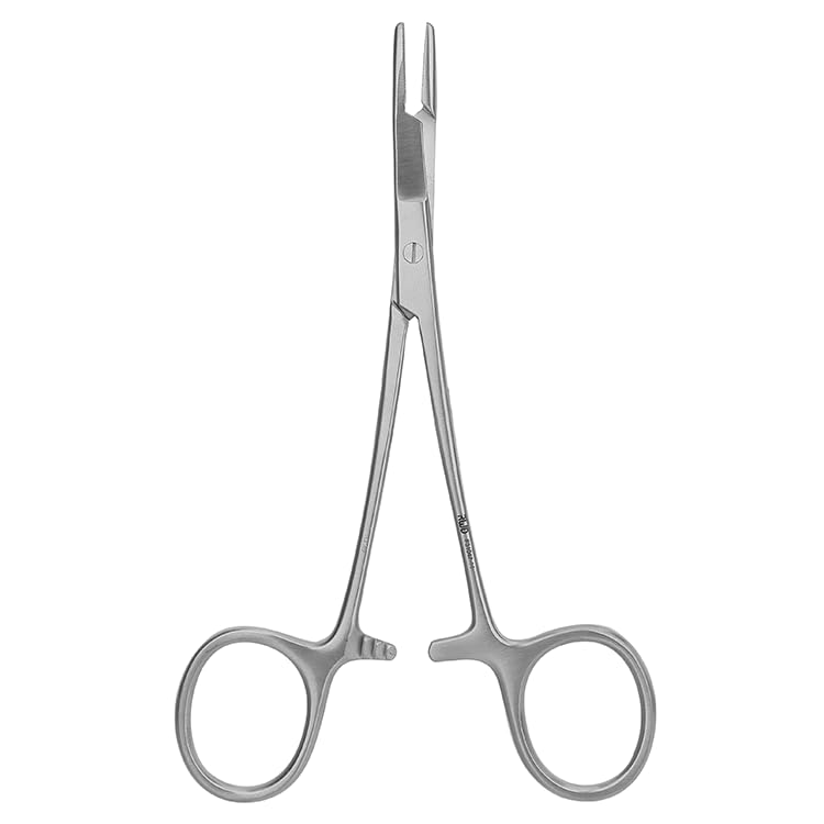 [Australia - AusPower] - OLSEN-HEGAR Needle Holder with Scissors, 5.5" Straight Tip Martensitic Stainless Steel Needle Driver, Surgical Locking Needles Clamp, Fit for Surgery, Medical Lab, Teaching (F31047-14) Olsen-hegar Needle Holder Straight 