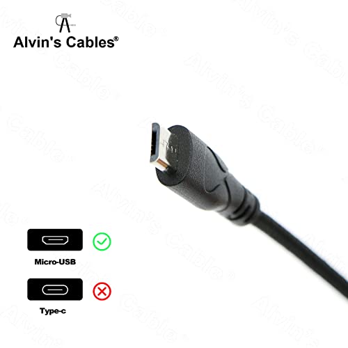 Alvin's Cables Micro USB to D Tap AlvinTap Protective DTap Motor Power Cable for Tilta Nucleus Nano Straight micro usb