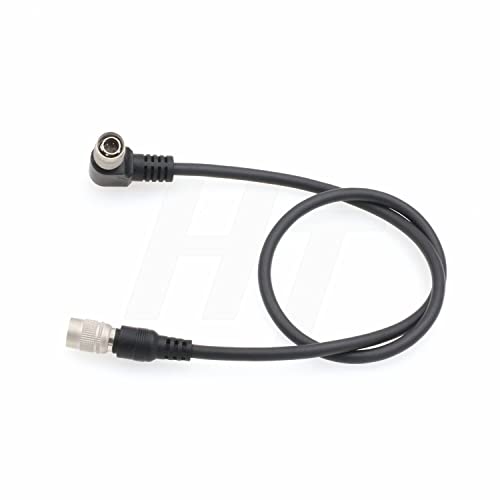 Power Cable Hirose 4 Pin for WISYCOM MCR54 Sound Devices 688 MixPre Zaxcom Zoom F8 Recorder Mixer 50 cm, Right Angle to Straight