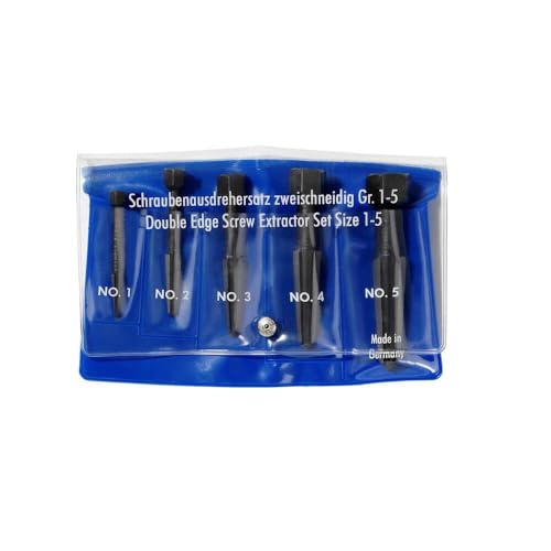 KNIPEX Rennsteig 9R 471 900 3 tap extractor double-edged set, sizes 1–5, in vinyl pouch