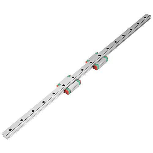 2pcs MGN12B Miniature Linear Rail Slide Block and 1pc 400mm MGN12 Miniature Linear Rail Guide Rail 12mm Width Set