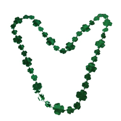 ABOOFAN 2sets St. Patrick's Day Four-leaf Choker Necklaces Resin Shamrock Necklace for Women Men Necklaces Chain Design for Party Wear 3pcs*2