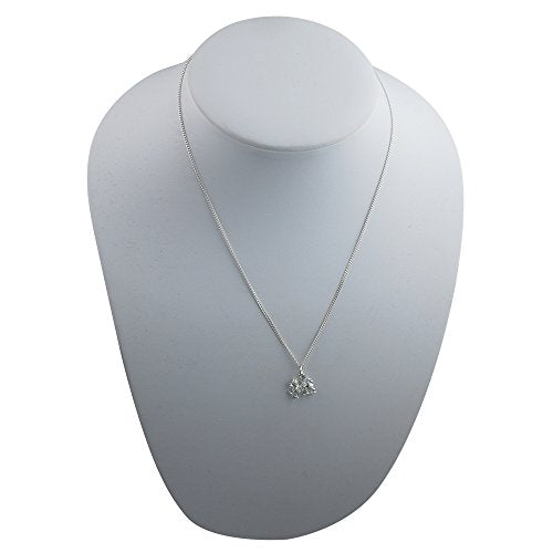 Silver 15x11mm Welsh Dragon Pendant with a 1.3mm wide curb Chain 45.0 Centimetres