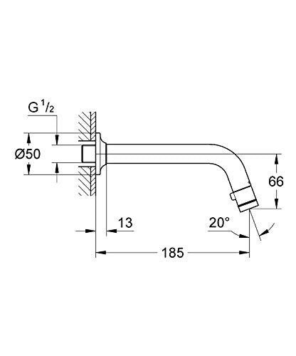 GROHE Universal Universal Wall-Mounted Tap Dn15 Chrome 20203000