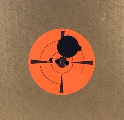 Fluorescent Red with Black Circle Target Paster Stickers – 3 Inch Round Adhesive Labels, 100 Total Stickers on a Roll for Shooting Targets, Range Repair, and Practice – Made in the USA Fl Red W Black