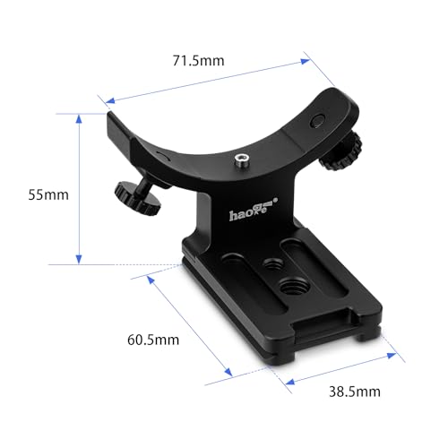 Haoge LMR-XF140 Lens Collar Replacement Foot Tripod Mount Ring for Fujifilm Fuji Fujinon XF 100-400mm F4.5-5.6 R LM OIS WR XF100-400mmF4.5-5.6 Lens Built-in Arca Swiss Type Quick Release Plate