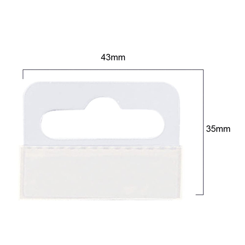 [Australia - AusPower] - Clear Self Adhesive Hang Tabs Hooks Plastic Display Hand Tabs Slot Hole Folding Tab for Store Retail Display(200 Pieces) 17.7*13.7inch 