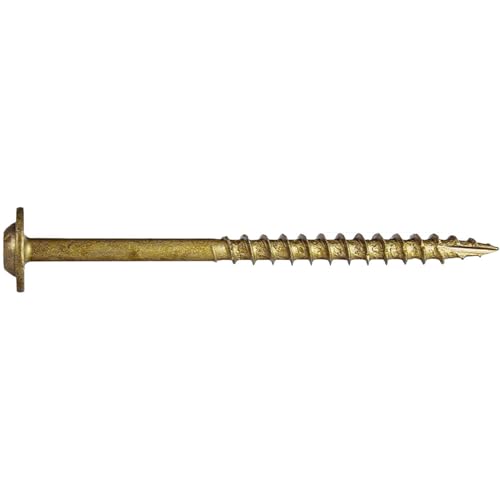 8 x 2-1/2" Bronze Star Multipurpose Torx/Star Drive Head Exterior Coated Modified Truss Head Cabinet Wood Screw - 1 Pound - 112 Screws