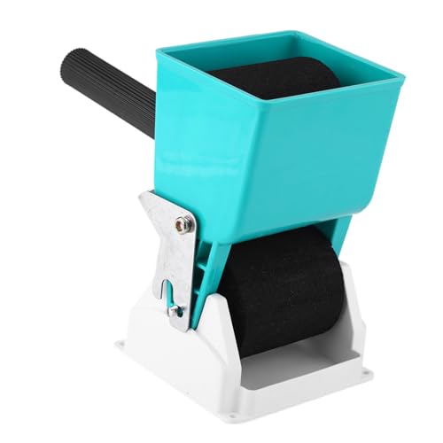 FTVOGUE manual glue applicator roller with green cream body, two rollers, adjustable coating tool, and non-slip handle