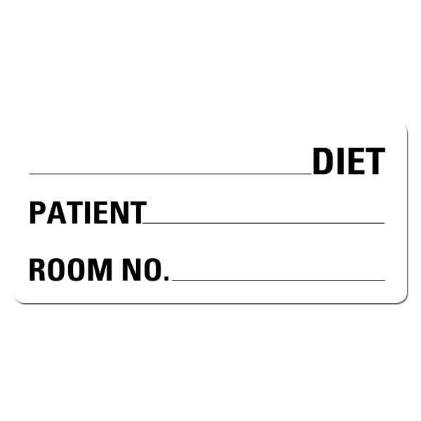 Diet Food Service Medical Labels