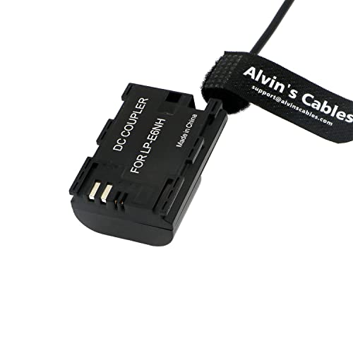 Alvin’s Cables LP-E6NH Dummy Battery to D-Tap Power Cable for Canon-R5C Camera 30CM|12Inches 30CM/12in E6NH