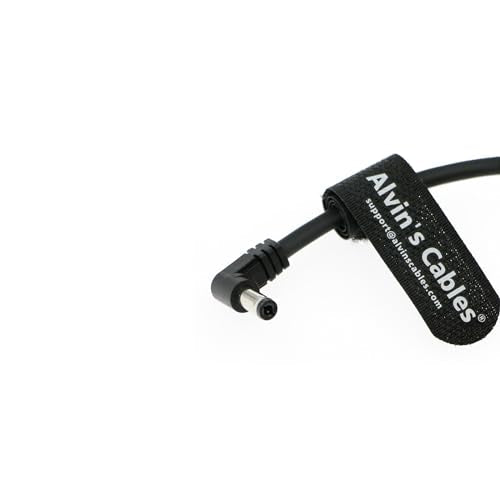Alvin's Cables Right Angle DC to Locking DC Power Cable for SmallHD 702, Atomos Ninja V, Video Devices PIX-E7 PIX-E5 Monitor,Hollyland Mars 400s 45cm| 18inches Right Angle to Right Angle Black