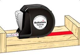 [Australia - AusPower] - Hultafors TALM3 3m Talmeter Marking Measuring Tape - White Single 