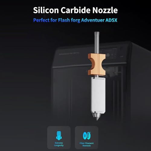 3D Printer Accessories Phaetus 0.4mm Hotend Kit for Adventuer AD5X: Quick Detachable Nozzle Heatsink Heater Block Throat Extruder Print Head - Ensured Stable High-Speed Printing
