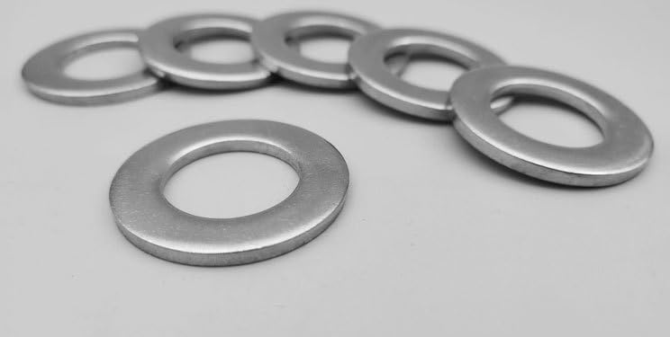 Beduan stainless steel 304 flat washers, 3/8-inch ID x 3/4-inch OD, plain finish, 150-piece pack