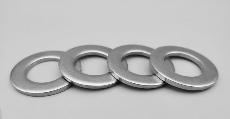 Beduan stainless steel 304 3/8-inch ID x 3/4-inch OD flat washers, 150-piece pack