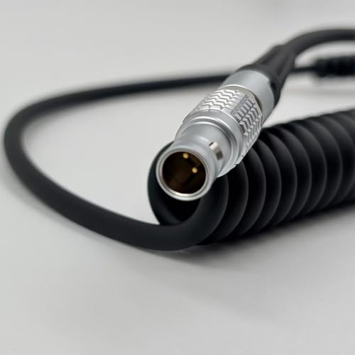 D-TAP to 2 Pin Lemo- Compatible Male Power Cable Suitable for Teradek Z Cam ARRI RED DJI TILTA Paralinx Preston Transvideo Offhollywood Switronix Panasonic (Coiled) Coiled