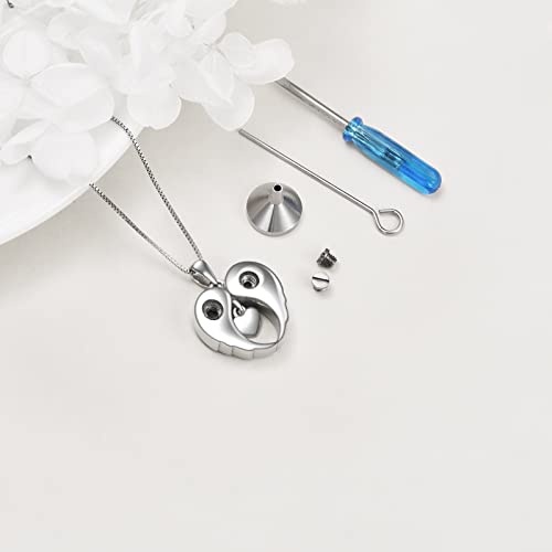 YAFEINI Celtic Knot Urn Necklaces for Ashes Sterling Silver Heart Guardian Angel Wings Urn Necklaces Cremation Memory Jewelry for Women Men Paw urn necklace