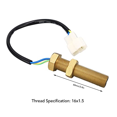 M16 Rotation Speed Sensor, Generator Magnetoelectric Induction Rotate Speed Sensor M16 Thread RPM Sensor, For Generator Tachometer (Male Plug) Male Plug