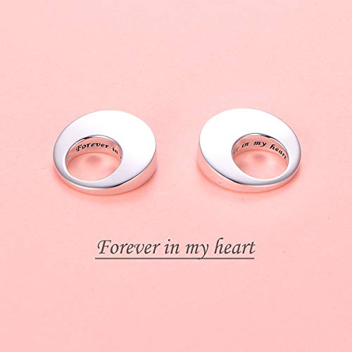 Flyow Urn Necklaces for Ashes for Women Cremation Jewelry 925 Sterling Silver Eternity Memorial Ashes Keepsake Pendant Adjustable Length Forever in My Heart