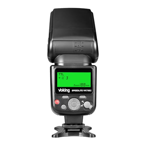 VK750II TTL Flash Speedlite with LCD Screen for Nikon F DSLR Camera